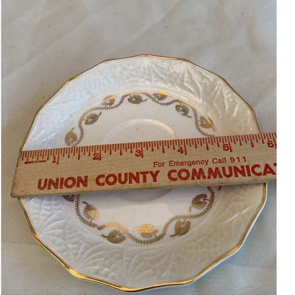 Royal China Tea Saucer & Bowl Set 22K Gold Trim Sebring Ohio Pattern 3007 - Picture 5 of 16